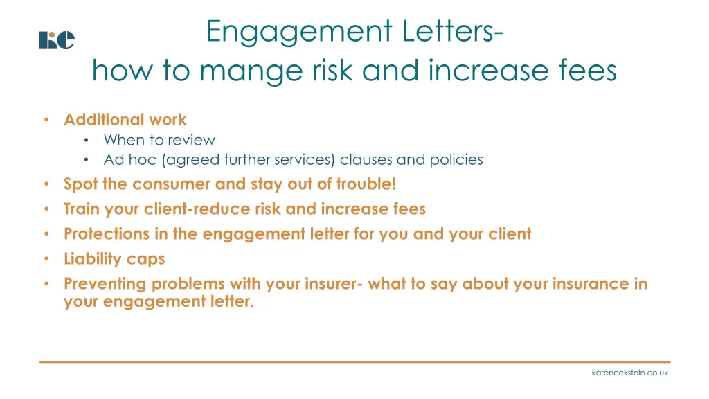 engagement letters how to mange risk and increase