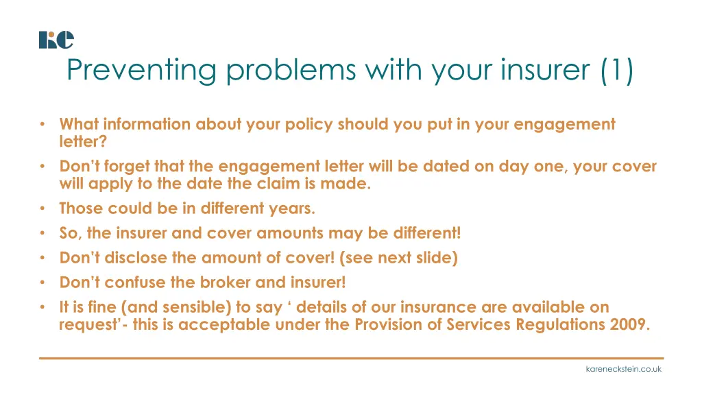 preventing problems with your insurer 1