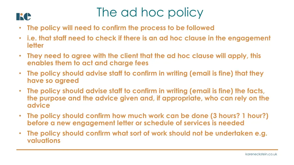 the ad hoc policy