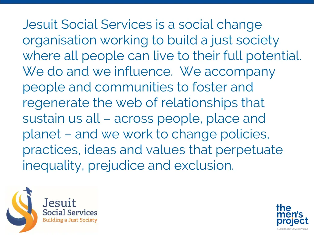 jesuit social services is a social change