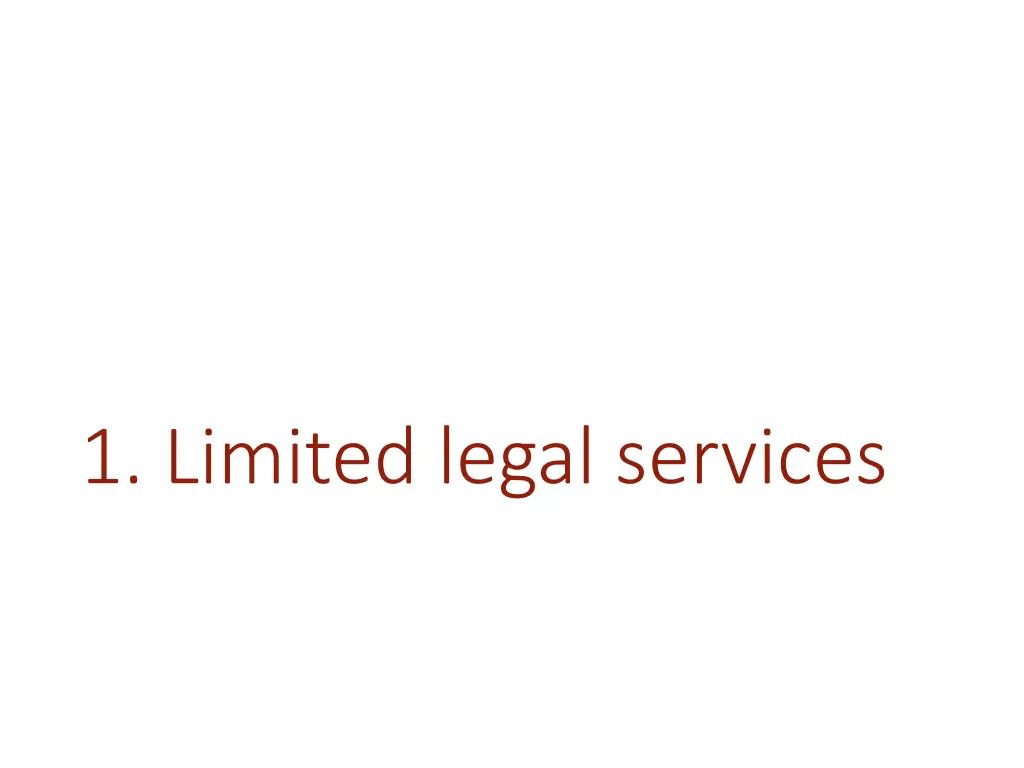 1 limited legal services