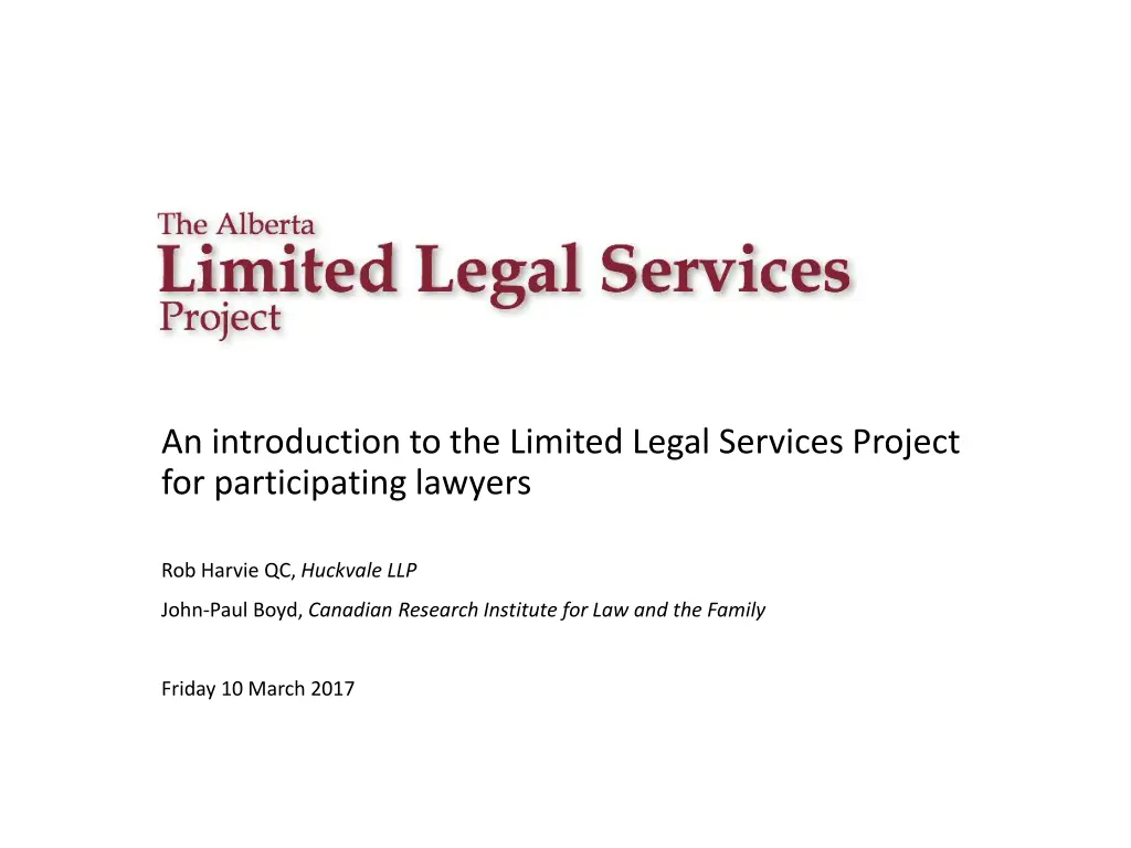 an introduction to the limited legal services 1