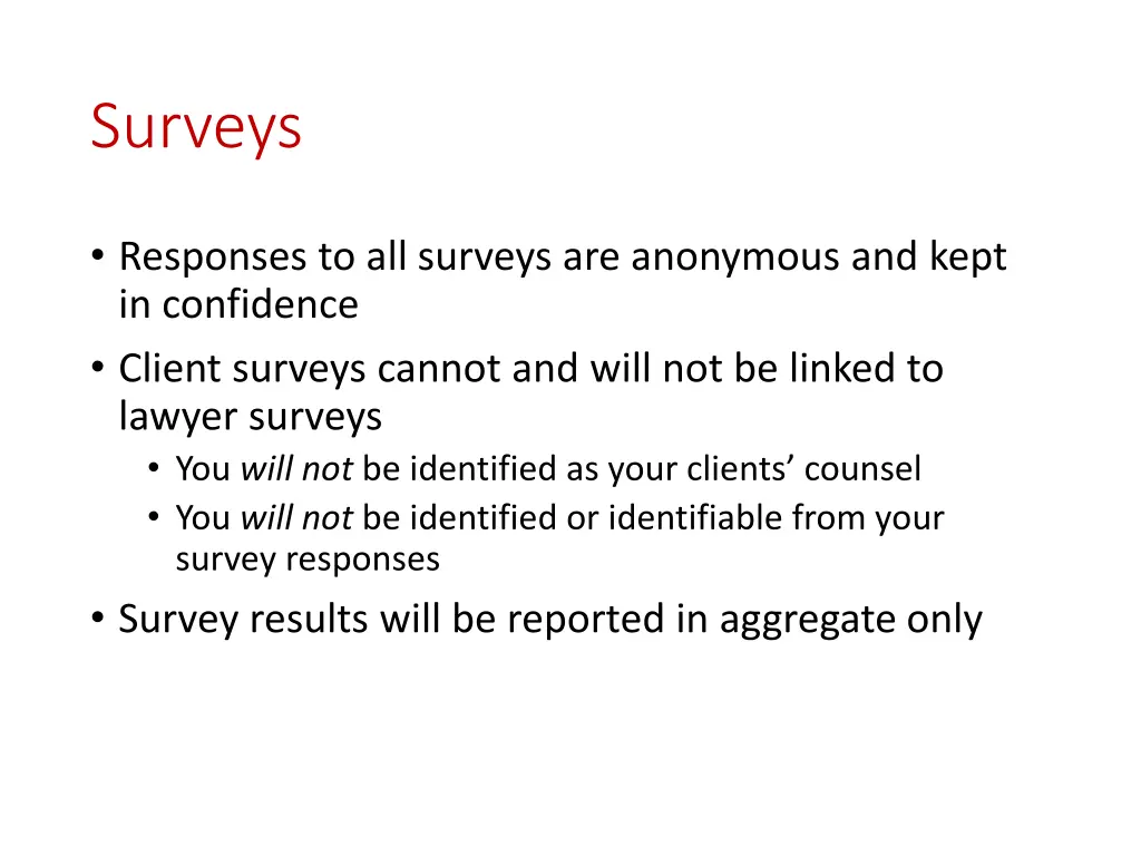 surveys