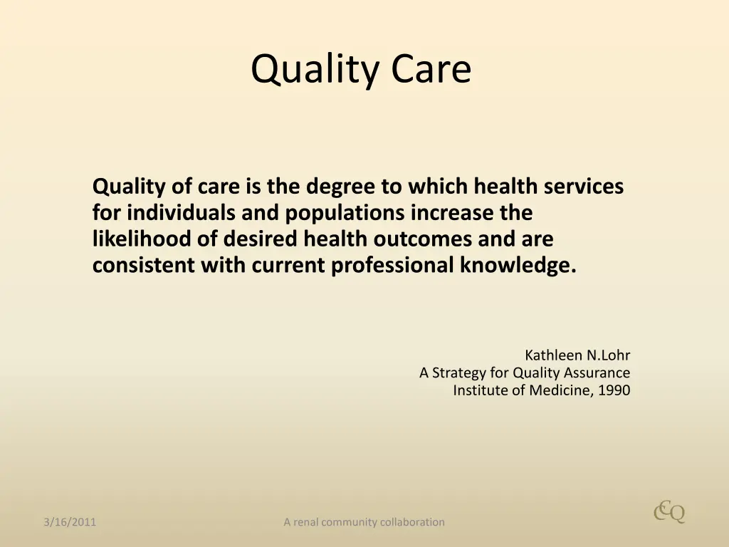 quality care