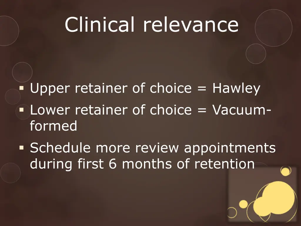 clinical relevance