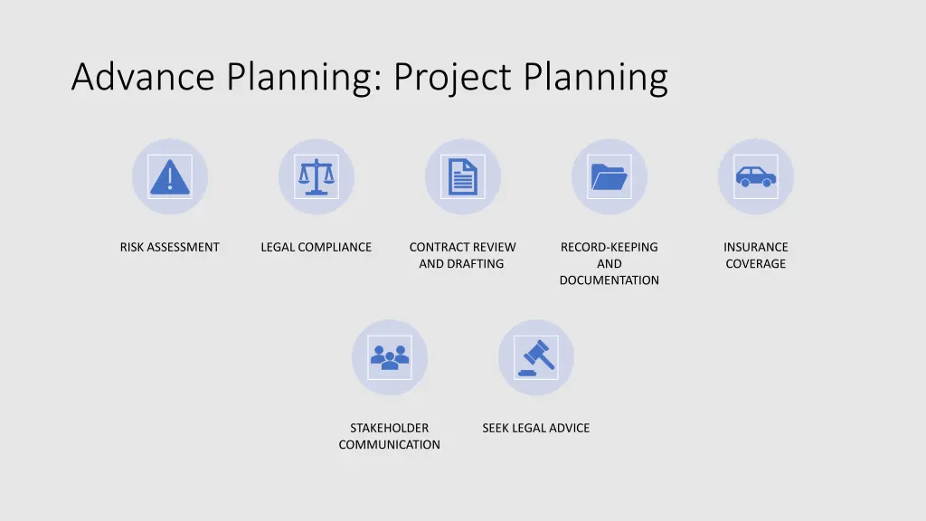 advance planning project planning