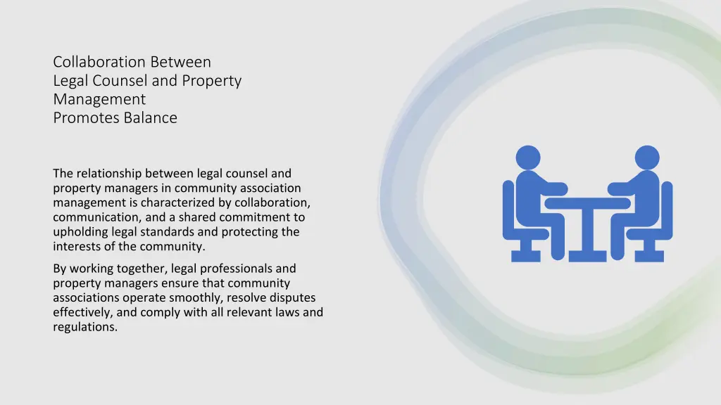 collaboration between legal counsel and property