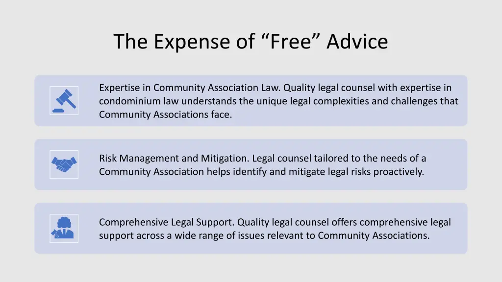 the expense of free advice