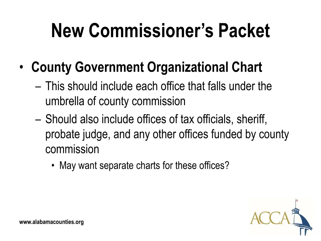 new commissioner s packet