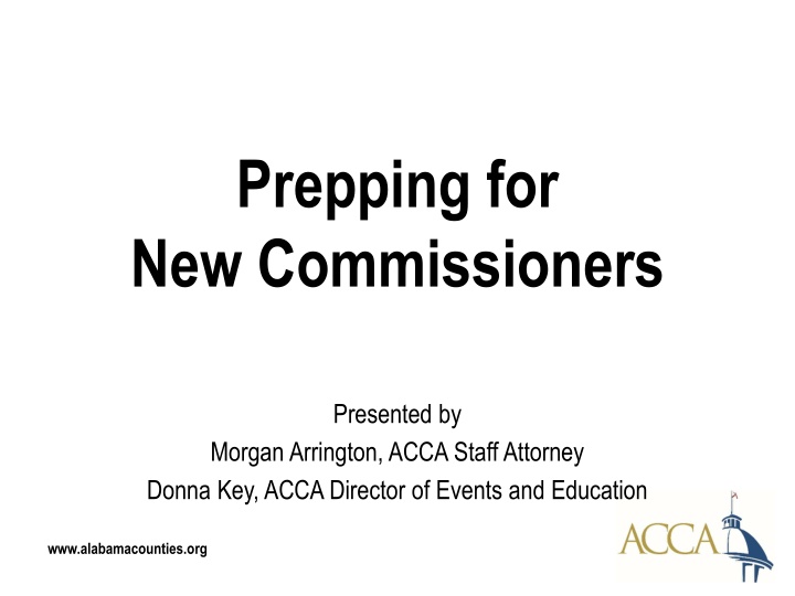 prepping for new commissioners