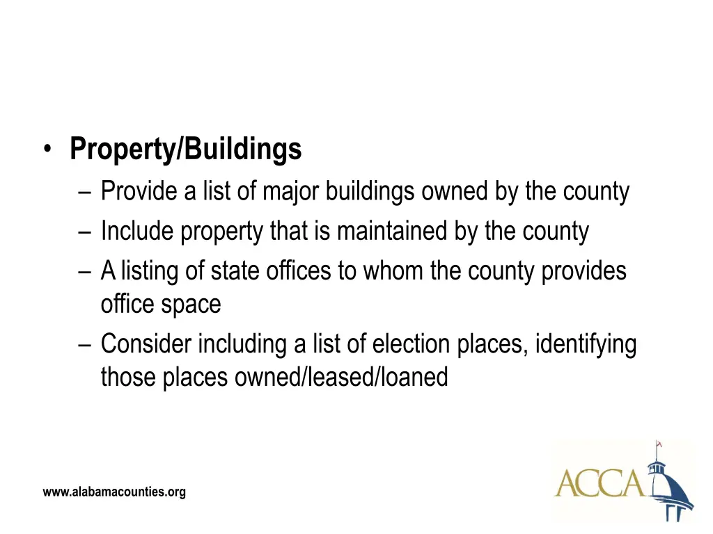 property buildings provide a list of major