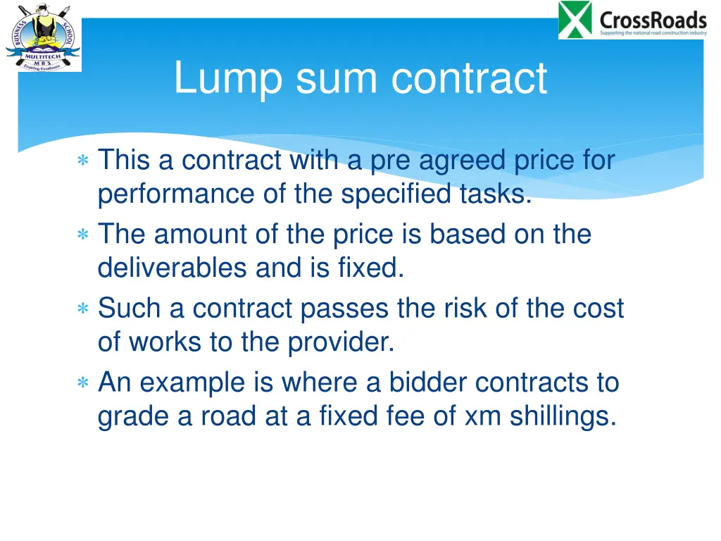 lump sum contract