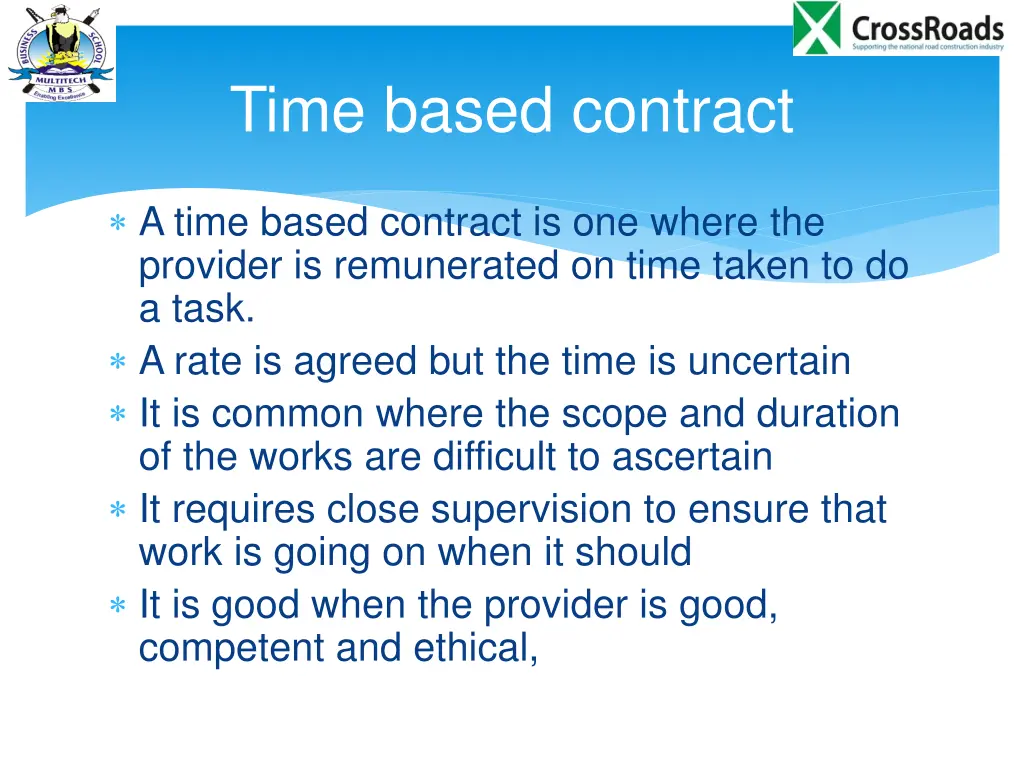 time based contract