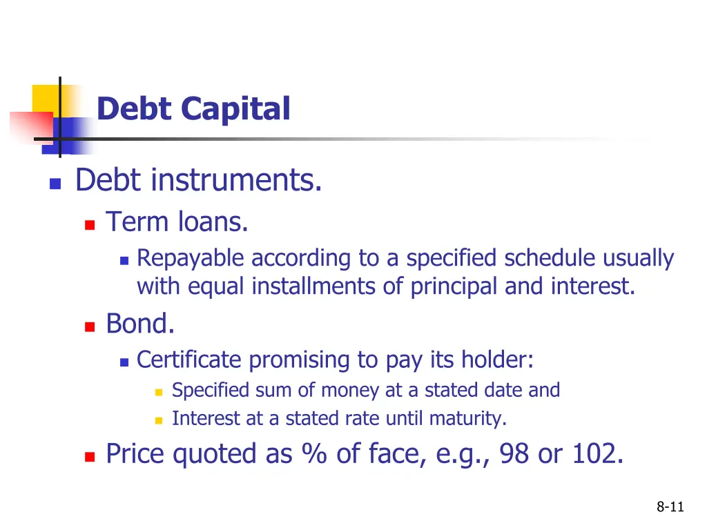 debt capital