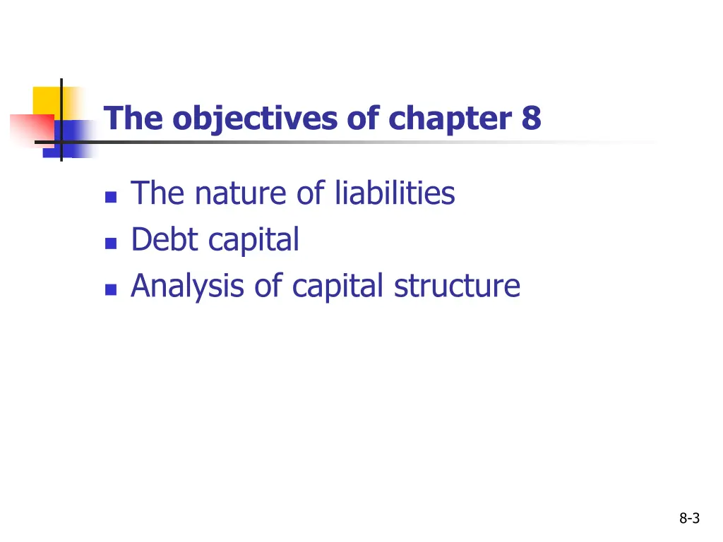 the objectives of chapter 8