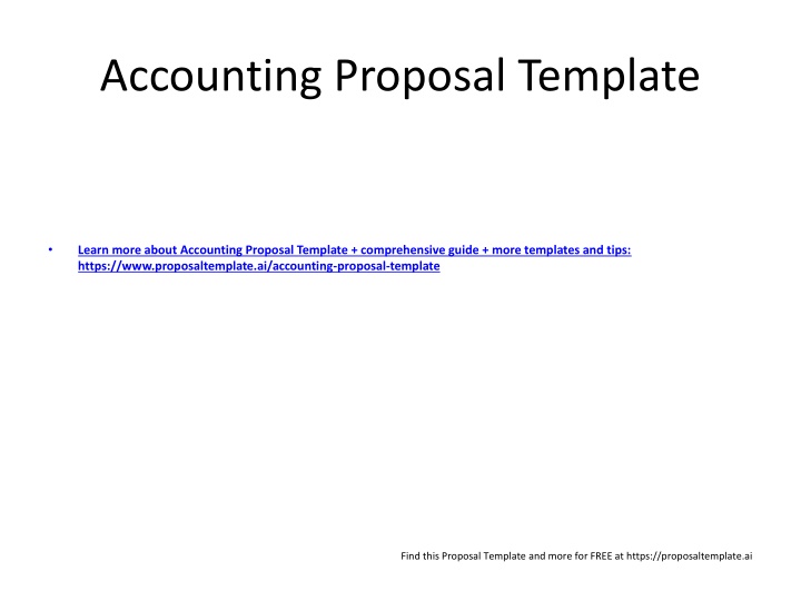 accounting proposal template