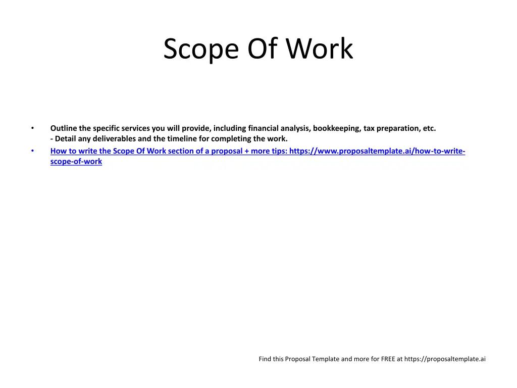 scope of work