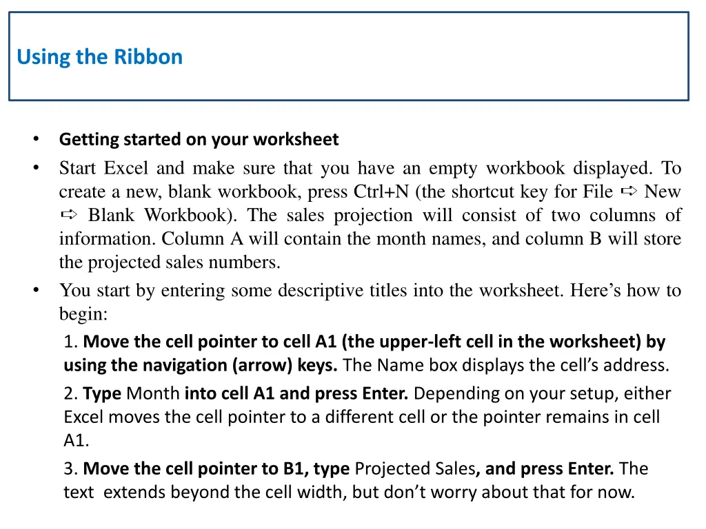 using the ribbon 5