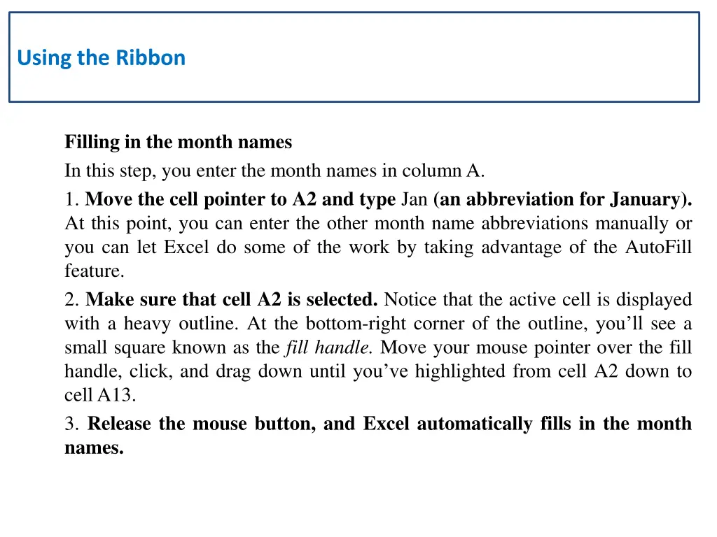 using the ribbon 6