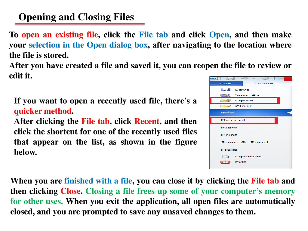 opening and closing files