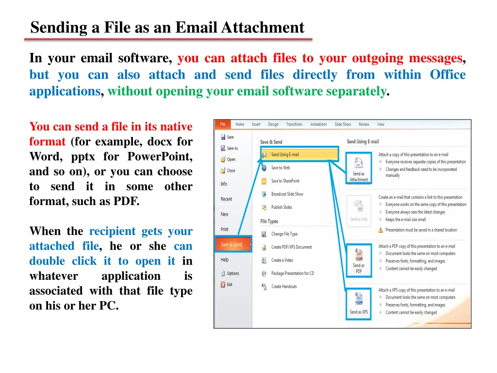 sending a file as an emailattachment