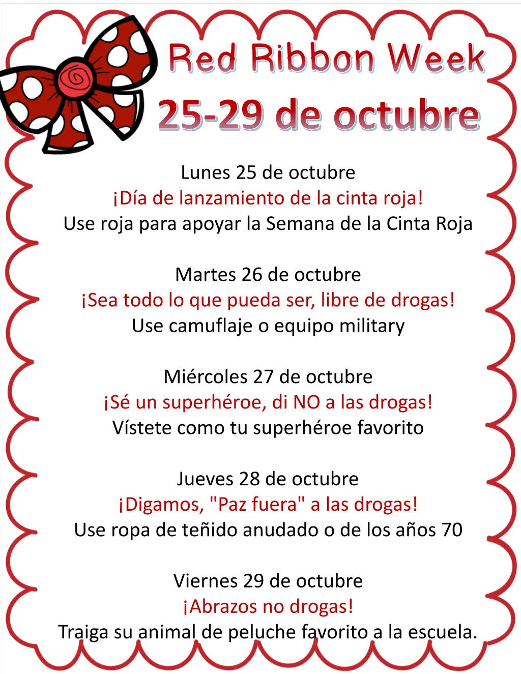 25 29 de octubre