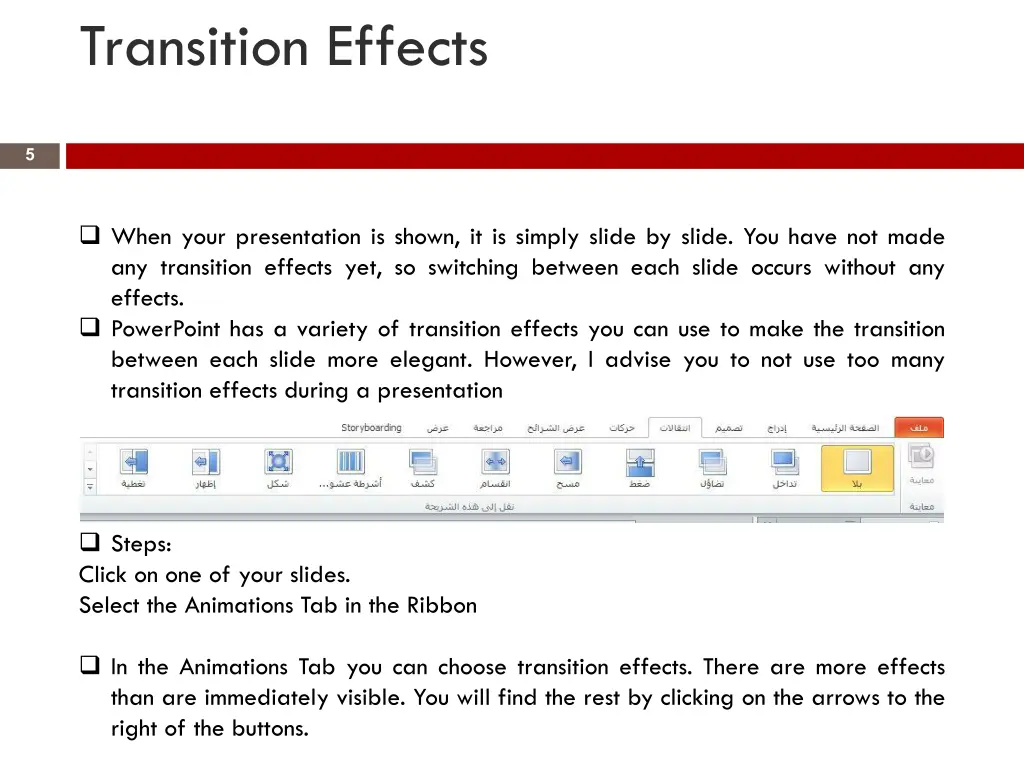 transition effects