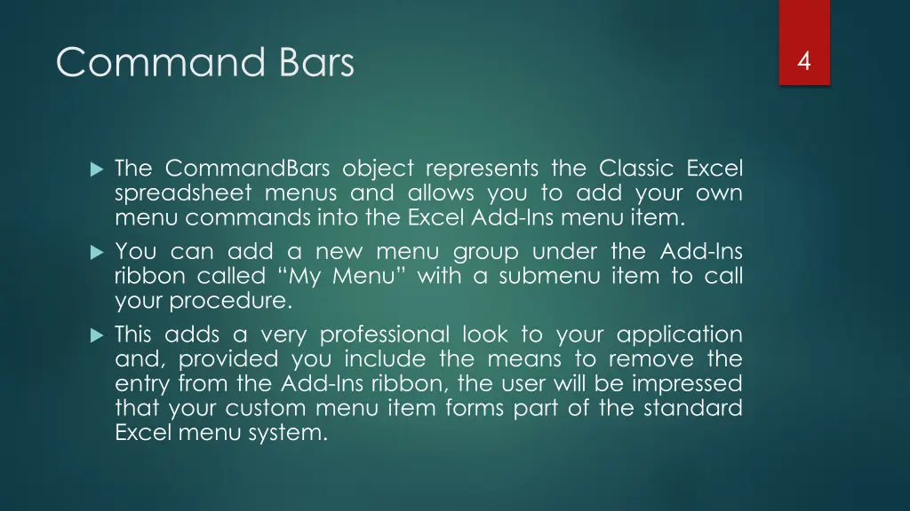 command bars