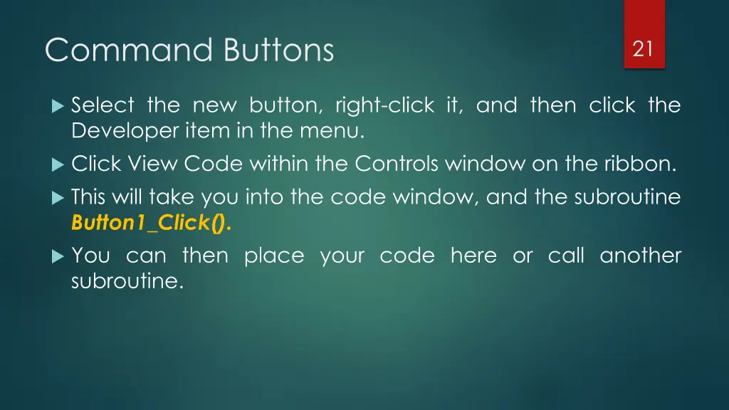 command buttons 2