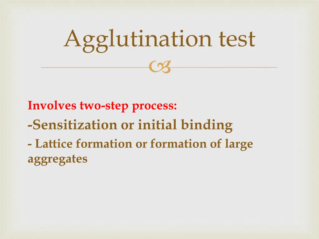 agglutination test 1