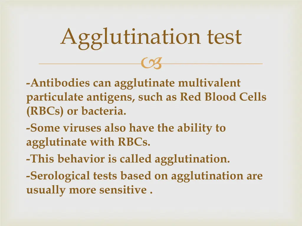 agglutination test 2