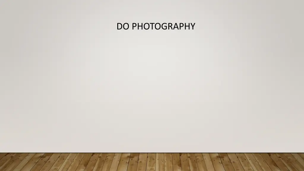 do photography