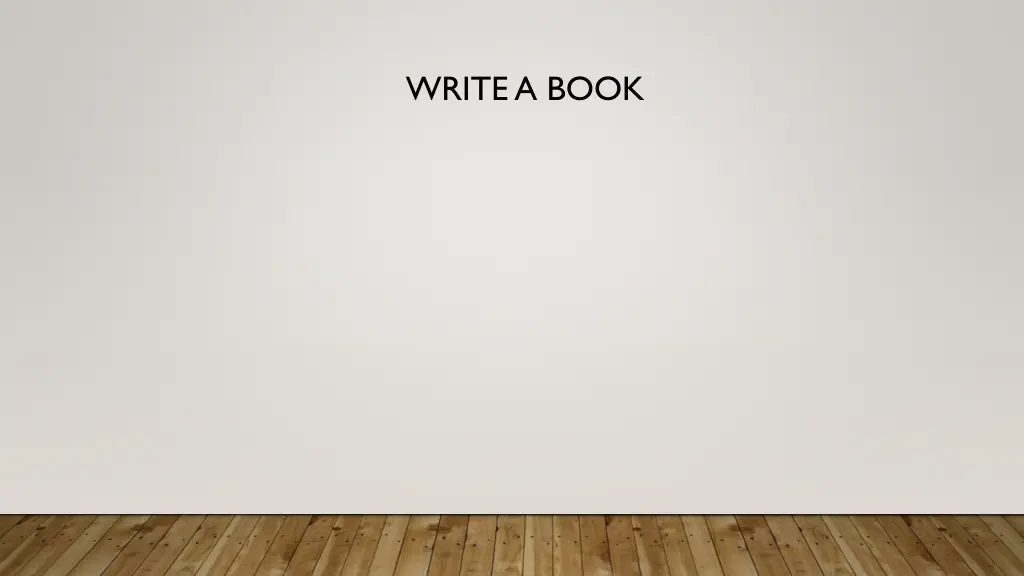 write a book