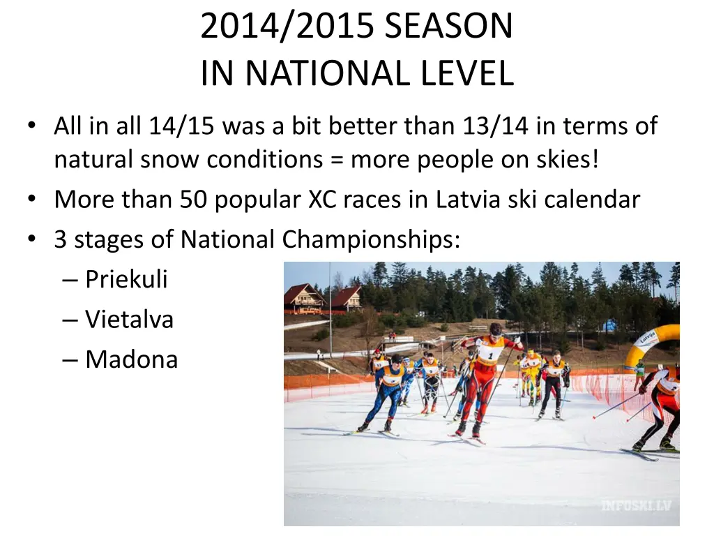 2014 2015 season in national level