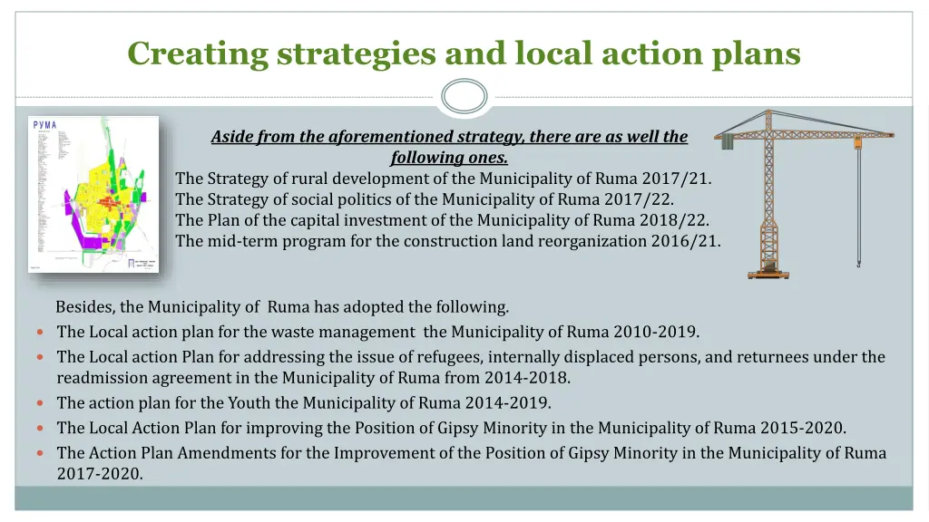 creating strategies and local action plans