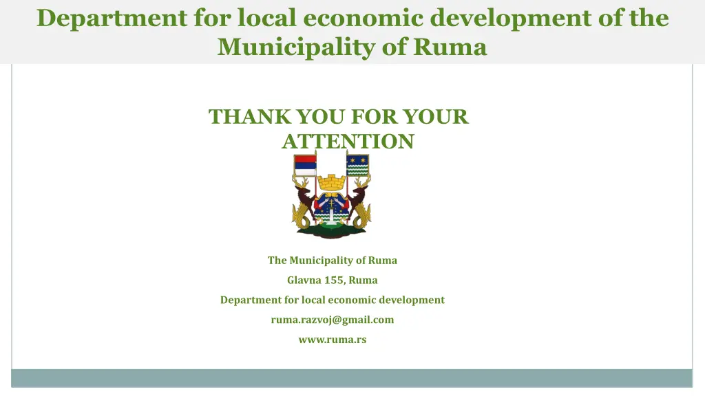 department for local economic development