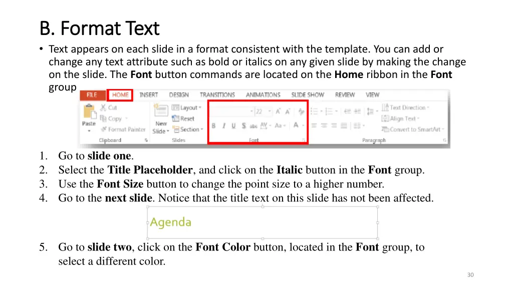 b format text b format text text appears on each