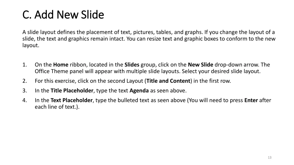 c add new slide c add new slide 1