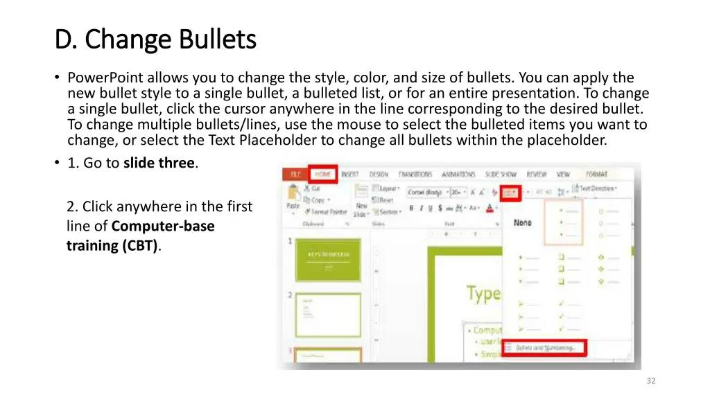 d change bullets d change bullets