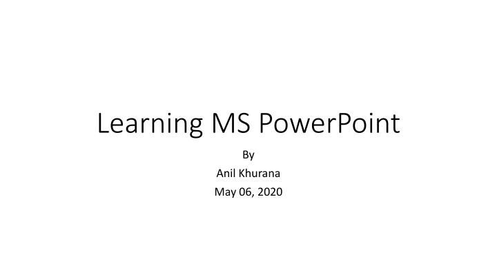 learning ms powerpoint