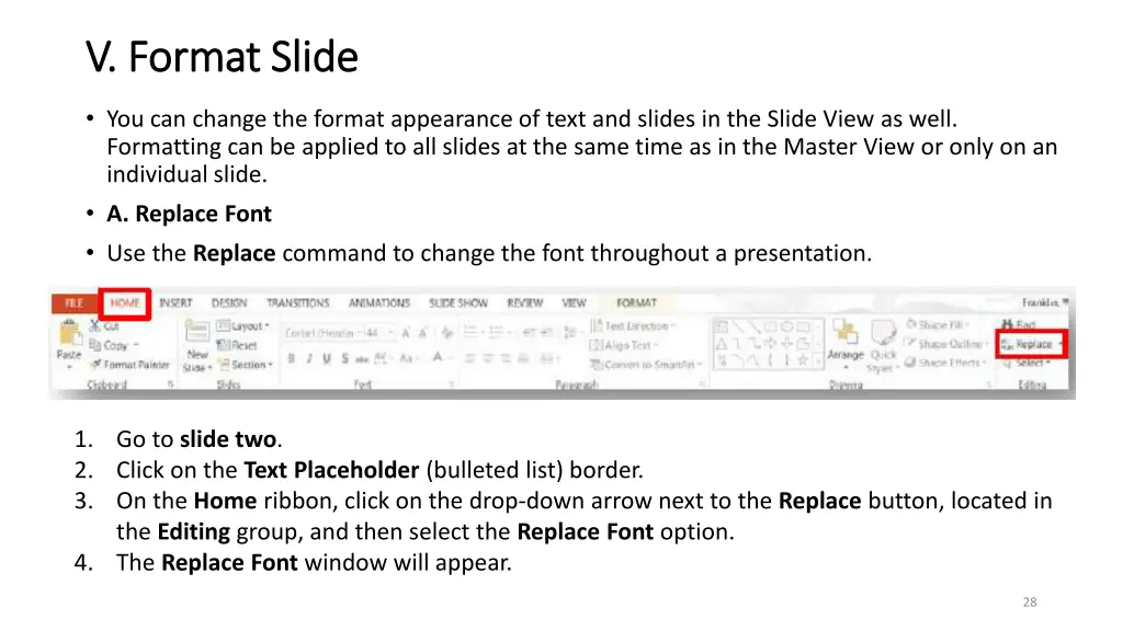 v format slide v format slide