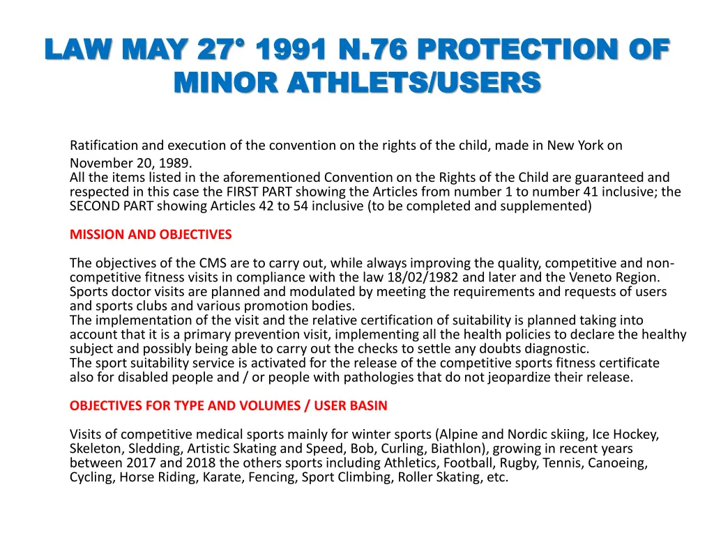 law may 27 law may 27 1991 n 76 protection