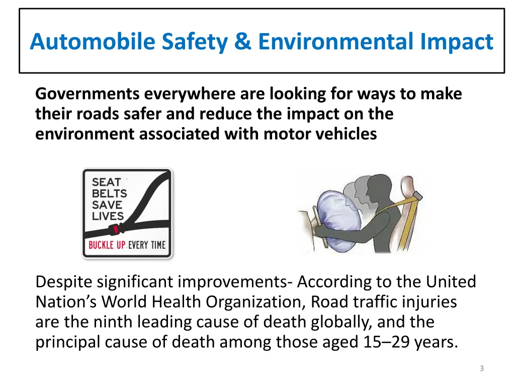 automobile safety environmental impact