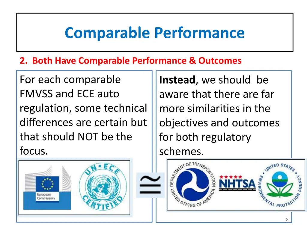 comparable performance