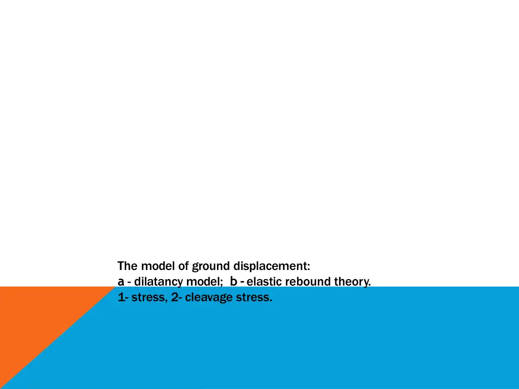 the model of ground displacement a dilatancy