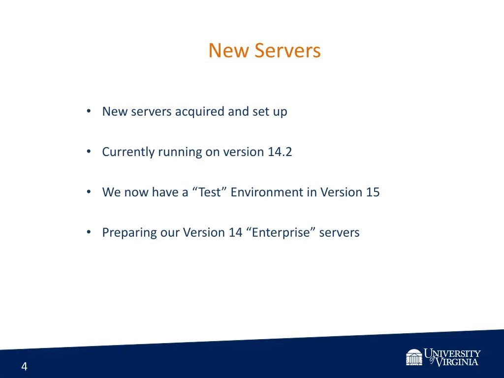 new servers