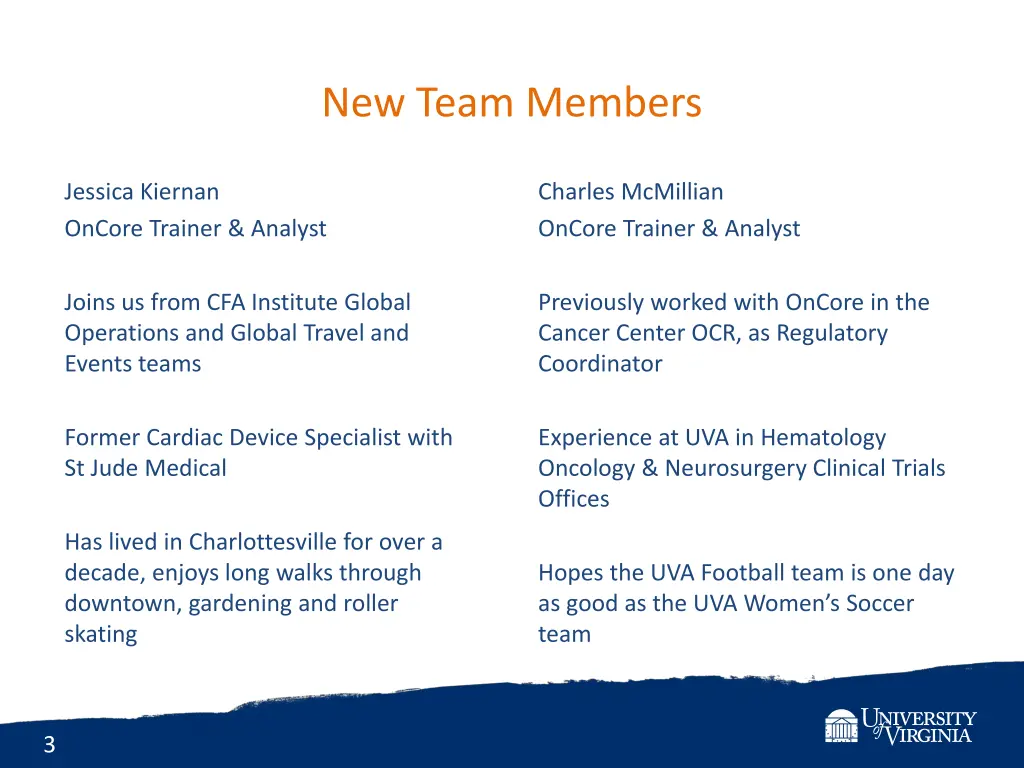 new team members