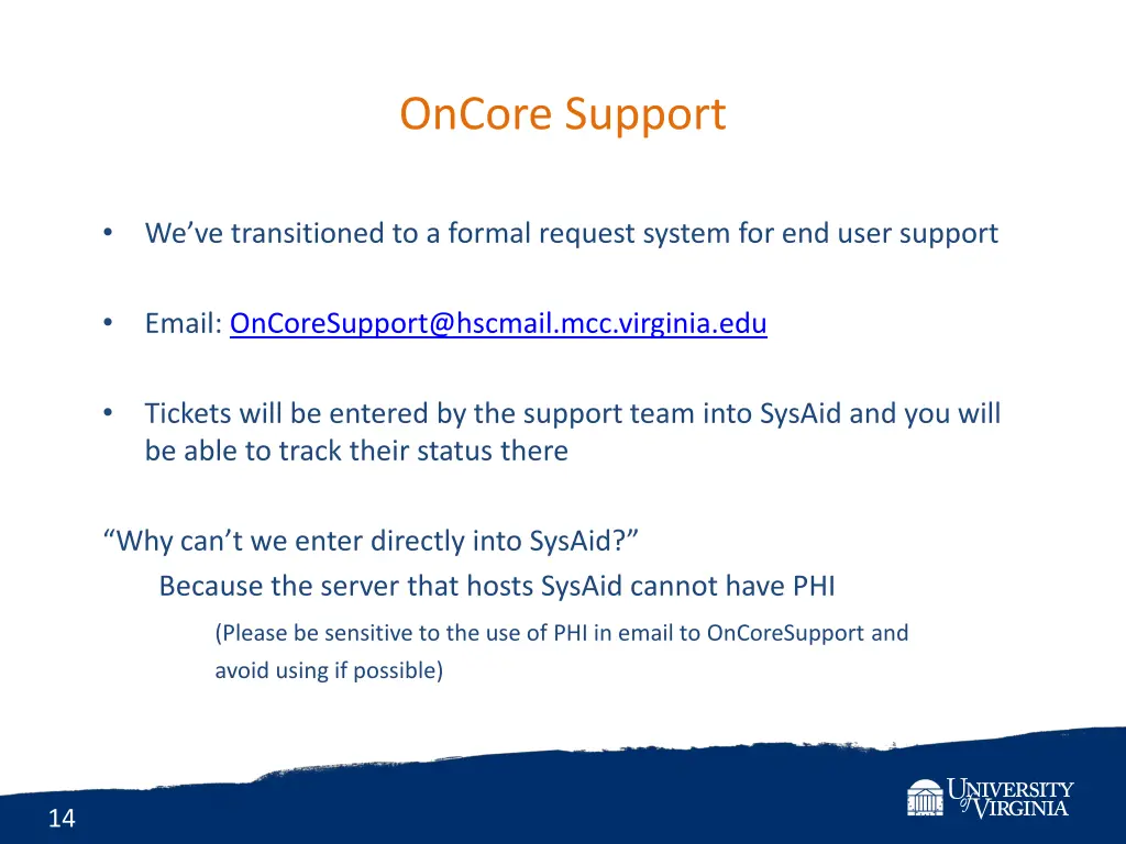 oncore support