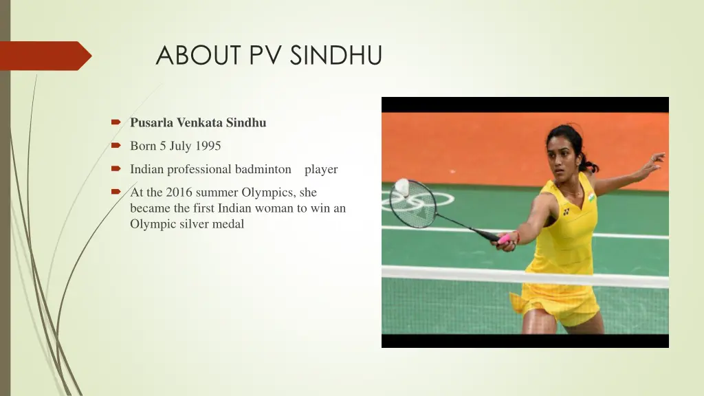 about pv sindhu