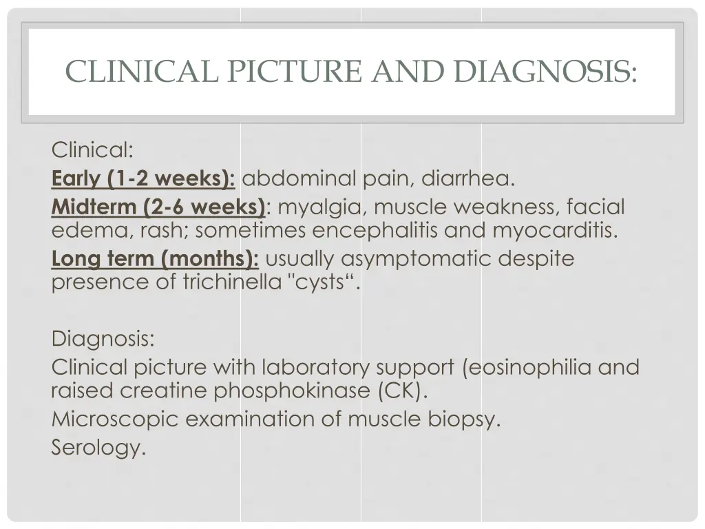 clinical picture and diagnosis 1